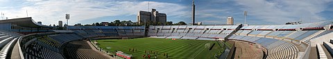 Panoramic view of Estadio Centenario (Montevideo) with Torre de los Homenajes