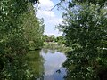 Vue sur le lac depuis un des ponts, parc de l'hôtel de ville