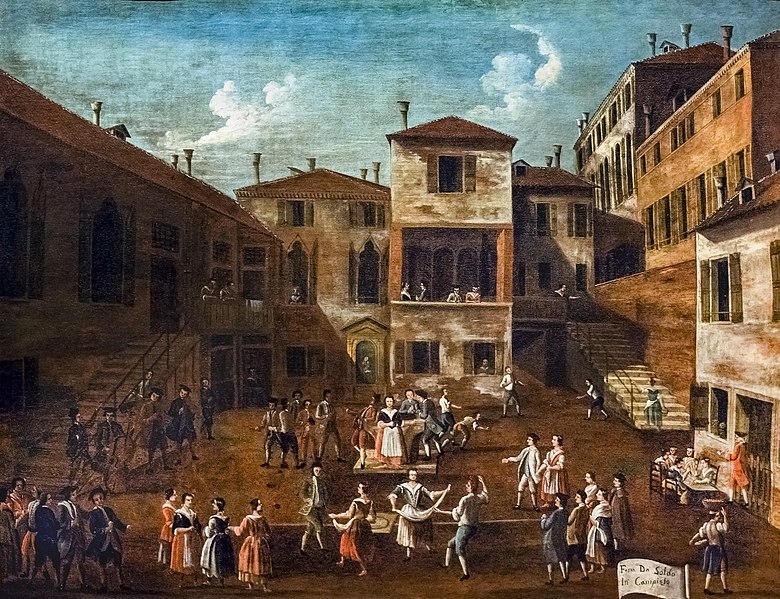 File:Pinacoteca Querini Stampalia - La festa da ballo in campiello - Gabriele Bella.jpg