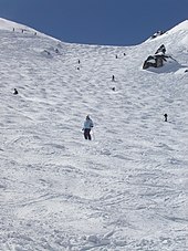 Piste noire de Tortin, val de Nendaz, entre Verbier et Nendaz