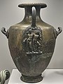 Pitcher with drunken Dionysus and Satyr, 4th cent. B.C. National Archaeological Museum, Athens, Greece.