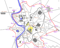 Мур на мапі Рима
