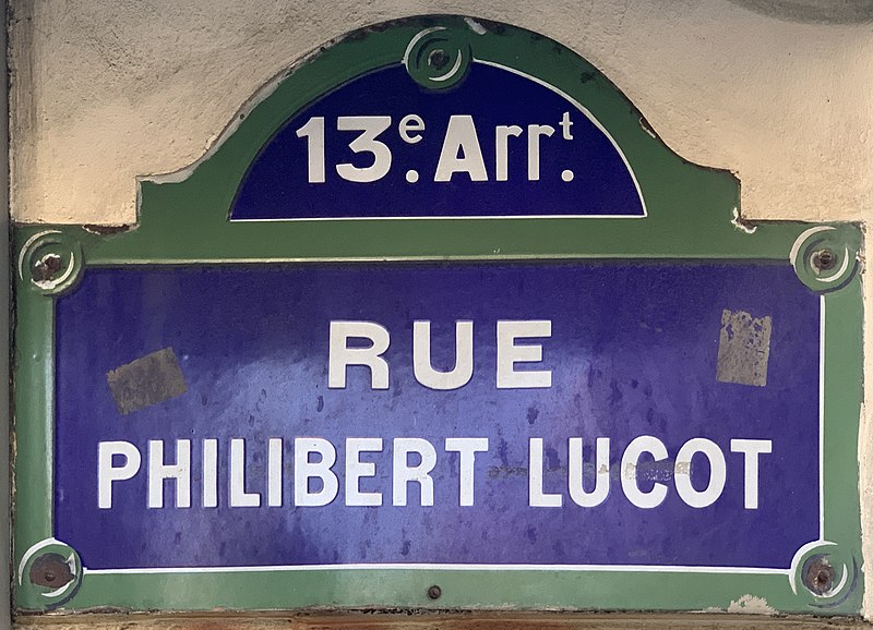 File:Plaque Rue Philibert Lucot - Paris XIII (FR75) - 2021-07-18 - 1.jpg