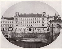 Palác Lažanských, fotografie Wilhelm Rupp, asi 1865