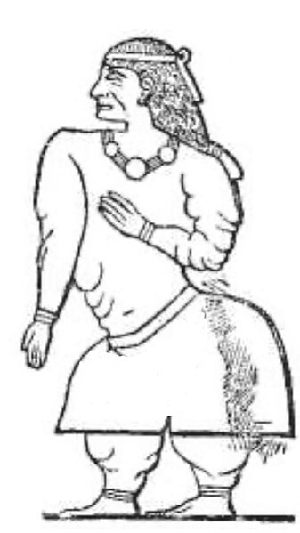 Queen Ati of Land of Punt as depicted on the walls of Deir el-Bahari