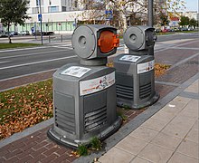 Pneumatic refuse collection in Vitoria-Gasteiz, Basque Country, Northern Spain Recogida basura neumatica Zabalgana.jpg