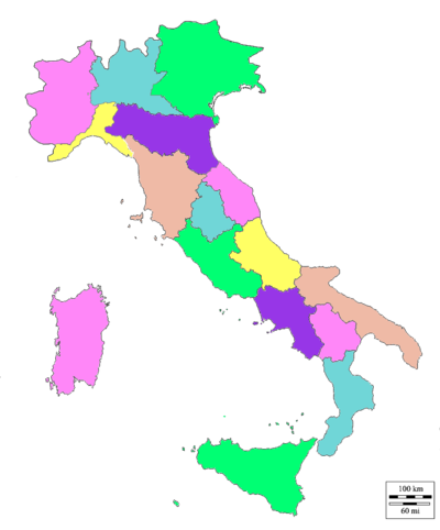Regio gerejawi di Italia.