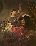 『売春宿の放蕩息子』1637年 アルテ・マイスター絵画館所蔵