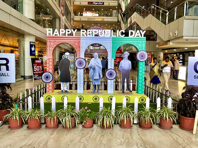 File:Republic day set CMR Central mall, Vizag.jpg