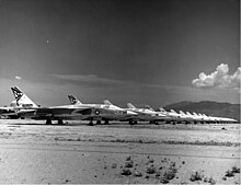 Retired RA-5Cs in storage at Military Aircraft Storage and Disposition Center, Davis-Monthan AFB, Arizona in November 1978. Retired RA-5Cs at the MASDC 1970s.jpg