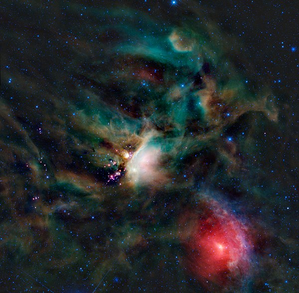 Infrared light view of Rho Ophiuchi molecular cloud complex from NASA