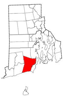 Rhode Island kommuner South Kingstown Highlighted.png