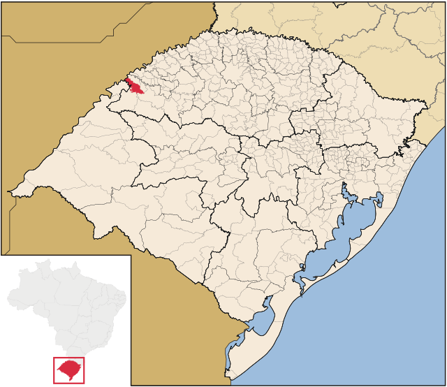 Localização de São Nicolau no Rio Grande do Sul