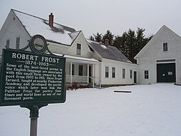 The Robert Frost Farm in Derry, New Hampshire, where he wrote many of his poems, including Tree at My Window and Mending Wall