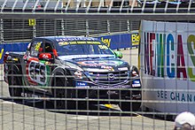 Ryal Harris won the series in a Mazda BT-50 Ryal Harris at the 2018 Coates Hire Newcastle 500.jpg