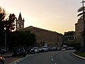 Italiano: L'abbazia di San Giuliano a Genova, fotografata al tramonto da corso Italia.