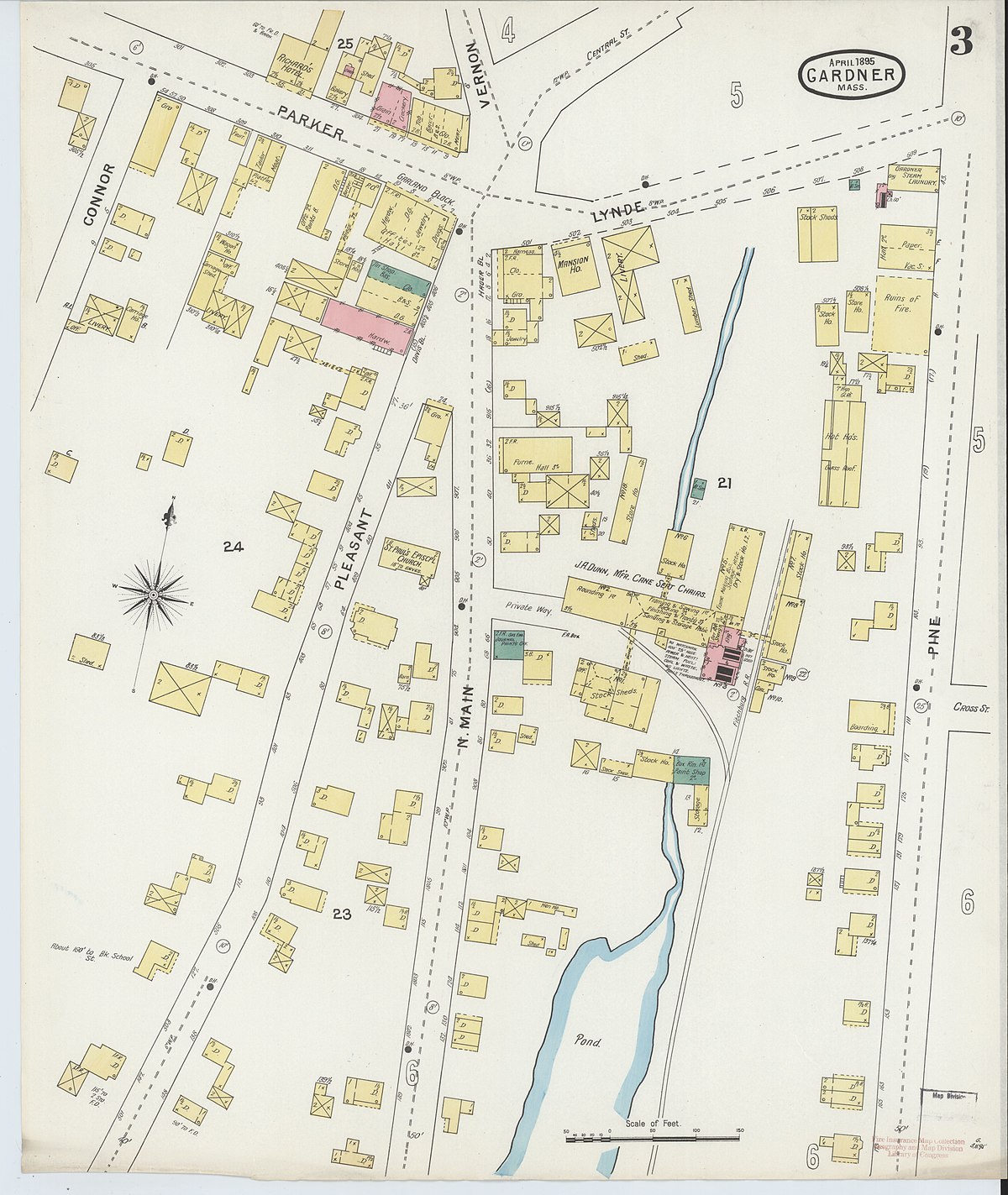 File:Sanborn Fire Insurance Map from Athol, Worcester 