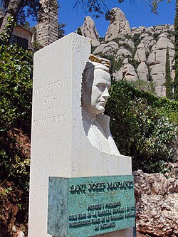 Monument a Montserrat amb motiu de la seva canonització