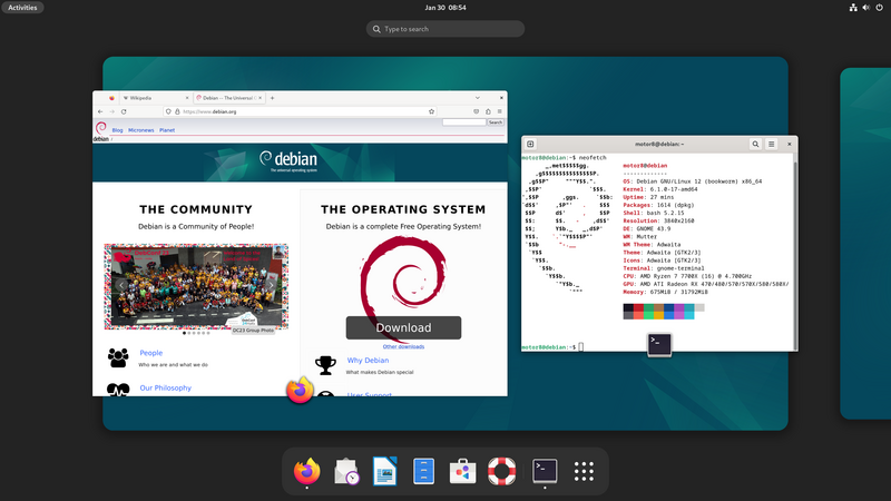 File:Screenshot of Debian 12 (Bookworm) GNOME 43.9—English.png