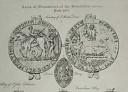 Engravings of seals of Dover Priory
