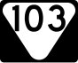 Маркер State Route 103