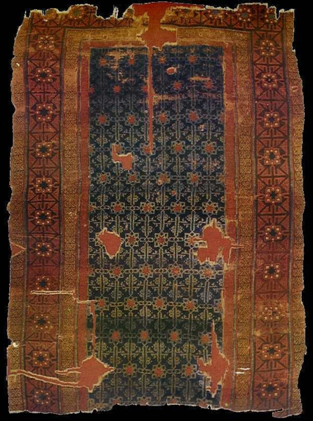 File:Seljuk Carpet Fragment 13th Century..png