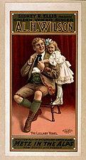 ©1906 Wilson in lederhosen with child, from Metz in the Alps. LCCN 2014-635448