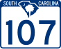 South Carolina Highway 107 маркері