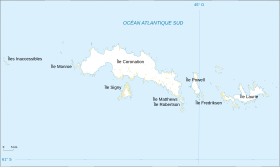 Carte des îles Orcades du Sud