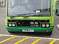 Southern Vectis 2638 River Medina (T638 AJT), an Optare Solo, in Ryde, Isle of Wight bus station, seen with its front panel removed.