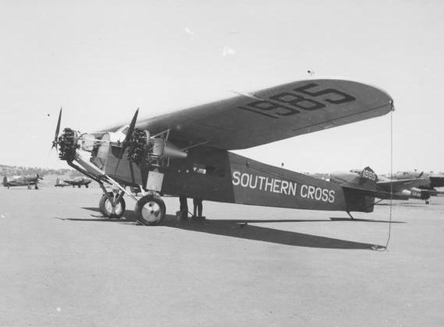 The Southern Cross at an RAAF base near Canberra in 1943.