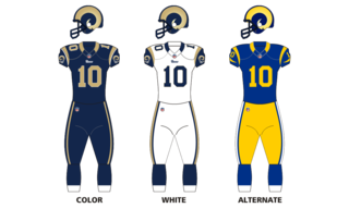 <span class="mw-page-title-main">St. Louis Rams</span> Professional American football team in St. Louis, Missouri, from 1995 to 2015