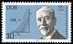 поштова марка НДР присвячена Г. Баркгаузену, 1981 (Michel 2603, Scott 2179)