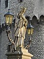 Standbeeld van Johannes Nepomucenus aan de Broeltorens in Kortrijk