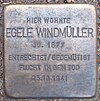 Stolperstein Hegestrasse 39 (Egele Windmüller) itt: Hamburg-Eppendorf.JPG