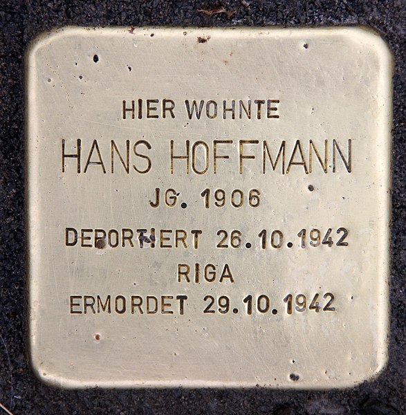 File:Stolperstein Thomasiusstr 14 (Moabi) Hans Hoffmann.jpg
