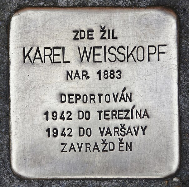 File:Stolperstein für Karel Weisskopf.JPG