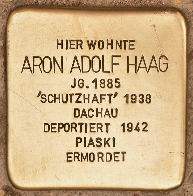 Stolperstein für Aron Adolf Haag (Vilshofen an der Donau).jpg