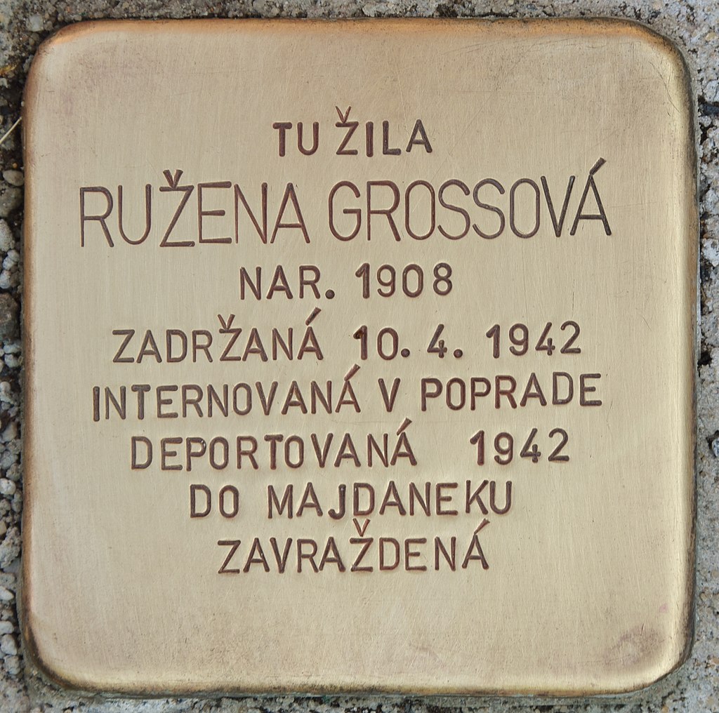 Stolperstein für Ruzena Grossova (Humenne).jpg