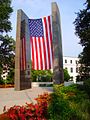 The Tallahassee Vietnam War Memorial facing the Florida Capitol