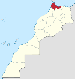 タンジェ＝テトゥアン＝アル・ホセイマ地方の位置