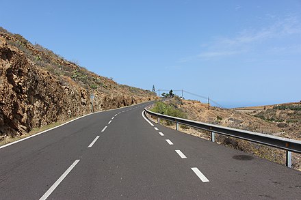 The TF-28 in the rocky desert of south Tenerife.