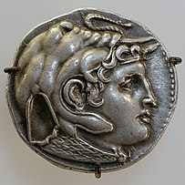 Alexander the Great on a tetradrachm minted in Alexandria