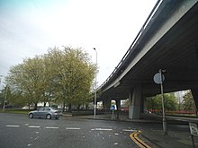 Duppas Hill Lane döner kavşağından Croydon üst geçidi (coğrafya 3941438) .jpg
