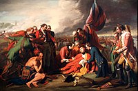 Бенджамін Вест. «Смерть генерала Вольфа» (1770, Оттава, Національна галерея Канади)