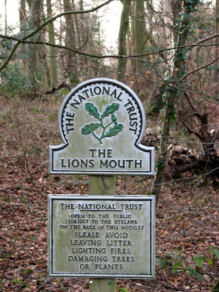 File:The Lion's Mouth (sign) - geograph.org.uk - 641935.jpg