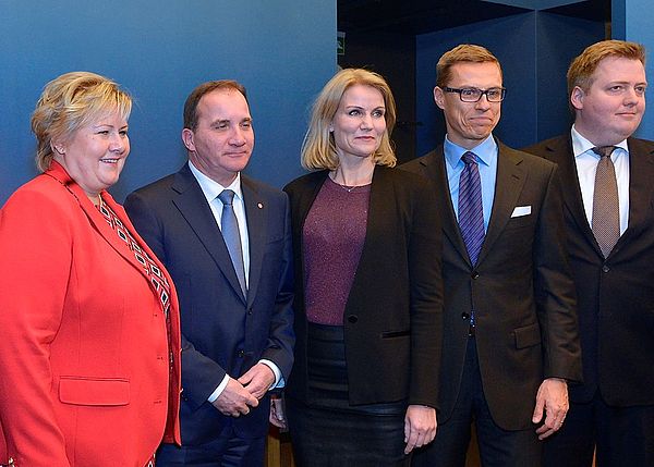 Nordic prime ministers at the Nordic Council meeting in 2014 in Stockholm