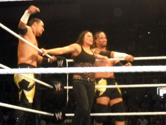 The Usos with Tamina in September 2010
