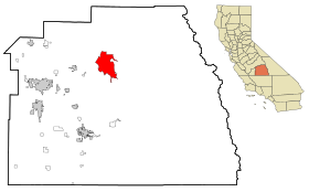 Tulare County California Incorporated and Unincorporated areas Three Rivers Highlighted.svg