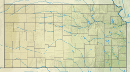 Location of El Dorado Lake in Kansas, USA.